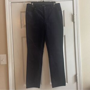 Talbots Corduroy Straight Leg Pant Size 10P Black